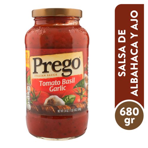 Salsa Pregode tomate con albahaca y ajo - 680 g