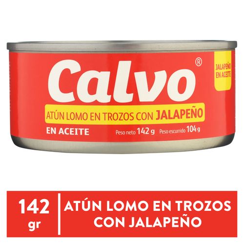 Atún Calvo Lomo En Trozos Con Jalapeño en Aceite - 142gr