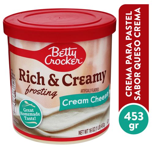 Frosting Betty Crocker queso crema - 453 g