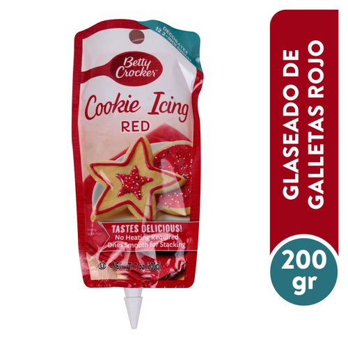 Icing Betty Crocker Para Galleta Rojo - 200gr