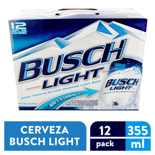 12 Pack Cerveza Busch Light Lata - 355ml