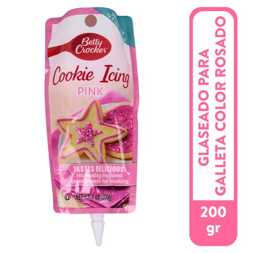 Icing Bettty Crocker Para Galleta Color Rosado - 200gr