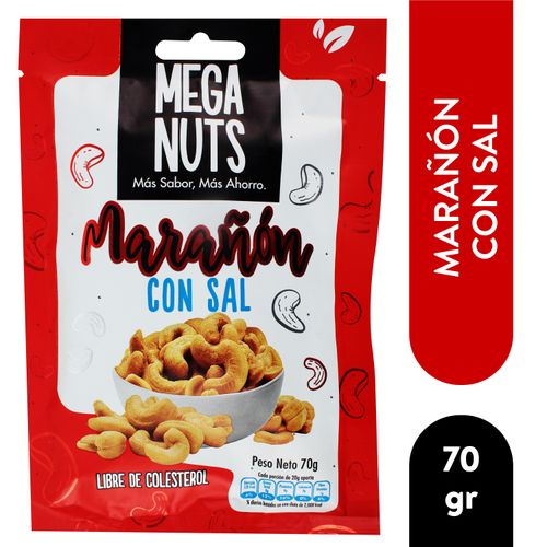 Marañon Mega Nuts Con Sal - 70gr