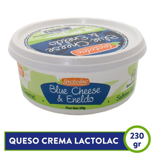 Queso Lactolac Para Untar Con Eneldo y Sabor a Queso Azul - 230 g
