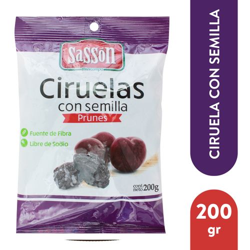 Ciruela Sasson Con Semilla Bolsa - 200gr