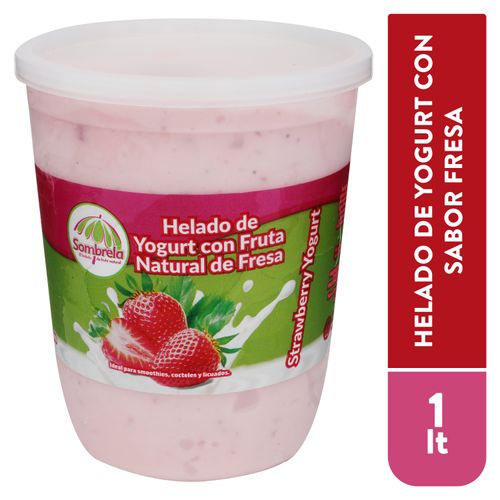 Helado Sombrela Fresa Yogurt - 1000ml
