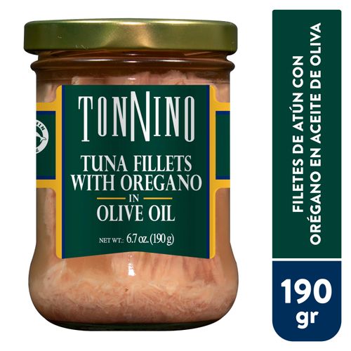 Atún Tonnino Filetes Oliva Oregano - 190gr