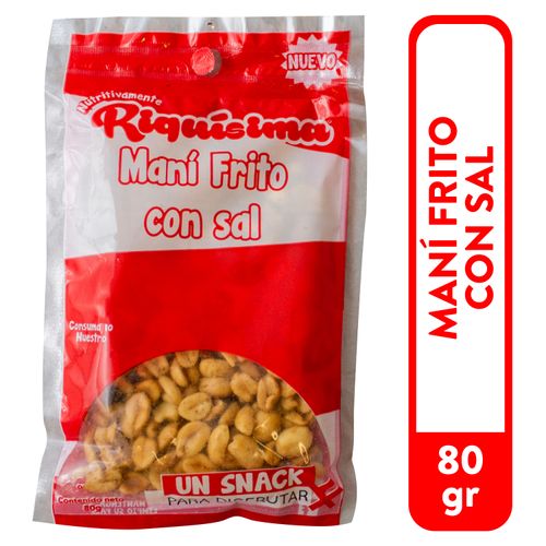 Mani Riquisima Frita con Sal - 80gr