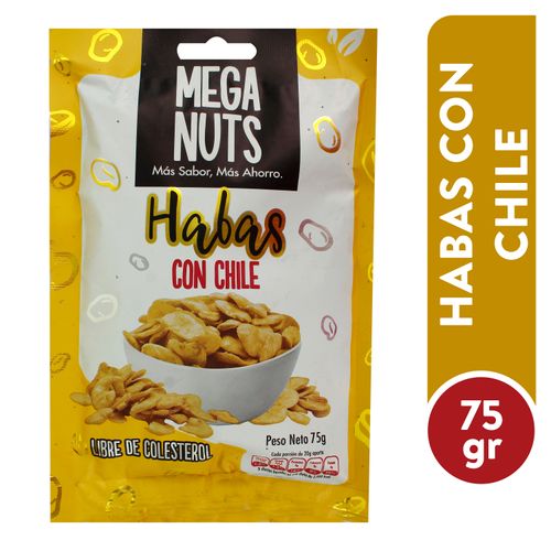Habas Mega Nuts Con Chile - 75 g