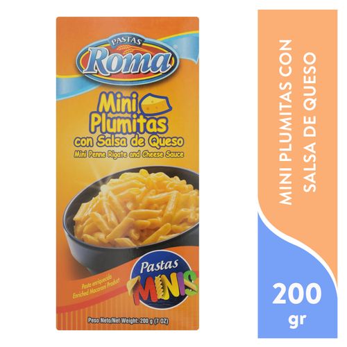 Pasta Roma Mini Pluma Queso 200gr