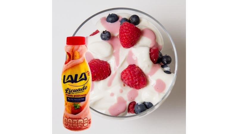 Comprar Yogurt Lala Licuado Fresa Platano Cereal 440ml Walmart