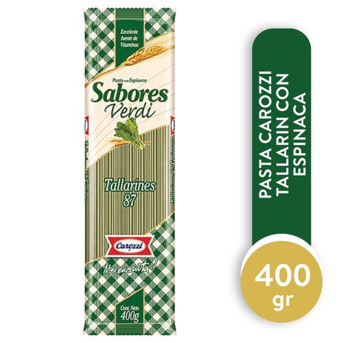 Pasta Carozzi Tallarin Con Espinaca - 400gr