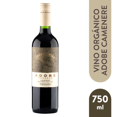 Vino Adobe Reserva Organico Reserve Carmenere - 750ml