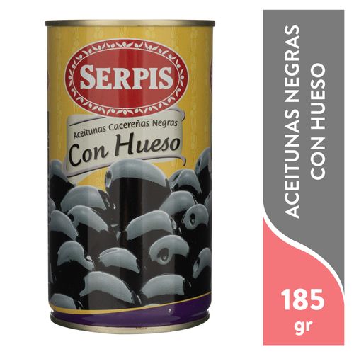 Aceituna Serpis Negra Con Hueso - 185gr