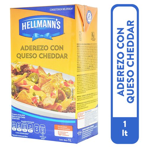 Aderezo Hellmanns De Queso Cheddar - 1000ml