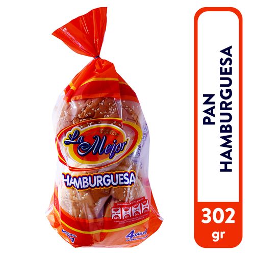 Pan La Mejor Hamburguesa  Paquete 4 Unidades - 350gr