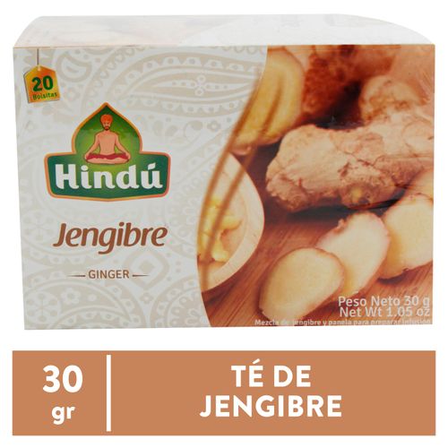 Te Hindú Jengibre 20 Bolsitas - 30 g