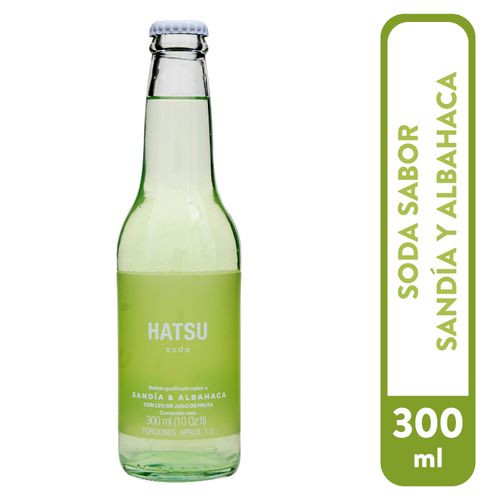 Soda Hatsu Sandia Y Albahaca 300Ml