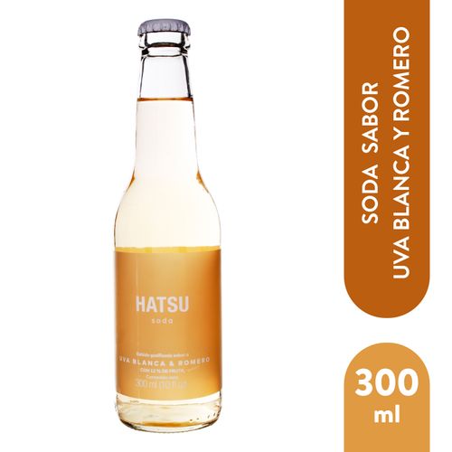 Soda Hatsu Uva Blanca Y Romero - 300ml