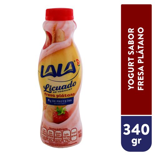 Yogurt Lala licuado fresa plátano - 440 g