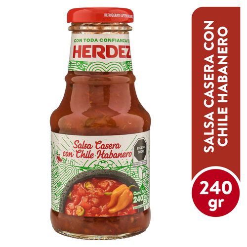 Salsa Mexicana Herdez Casera Con Habanero 240Grs