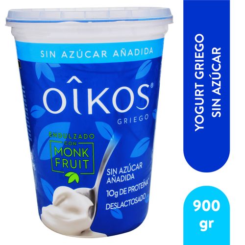 Yogurt Oikos con monkfruit sabor suave y cremoso - 900 g
