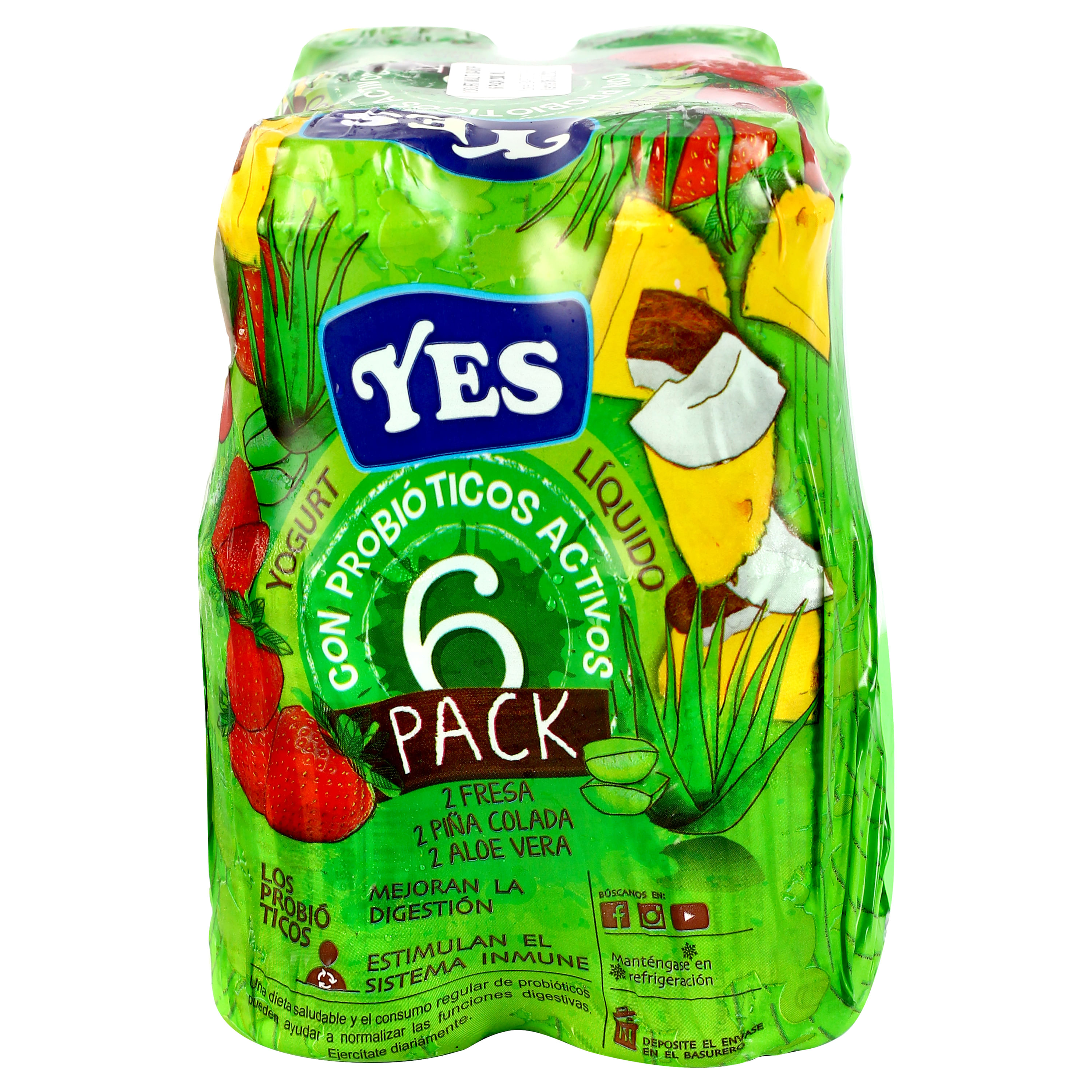 Comprar 6 Pack Yogurt Yes Liquido Multisabor - 200ml, Walmart Guatemala -  Maxi Despensa