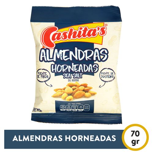 Almendras Cashitas Horneadas Con Sal Marina - 70gr