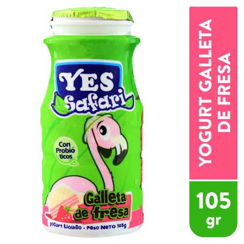 Yogurt Yes Safari Galleta Fresa - 100ml