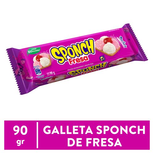 Galleta Sponch Sabor Fresa - 90 g