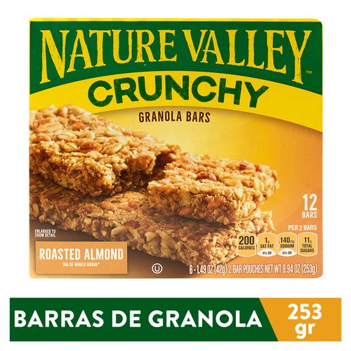 Barra de granola  Nature Valley crunchy roasted almond - 253 g