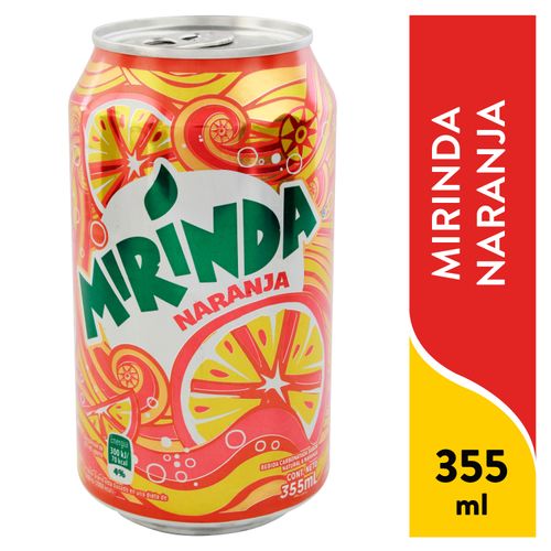 Gaseosa Mirinda Sabor Naranja Lata 355Ml