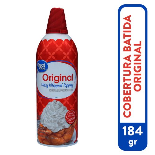 Crema Great Value Batida Original - 184gr