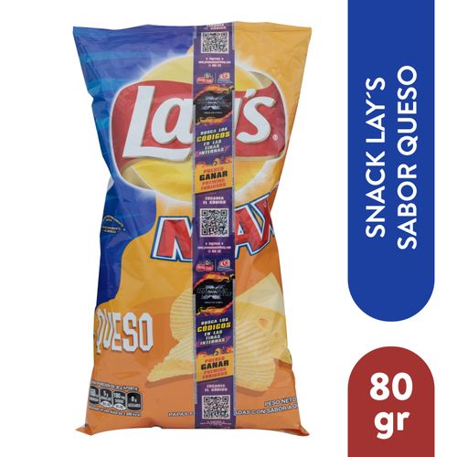 Snack Lays Max Queso Papa - 200gr