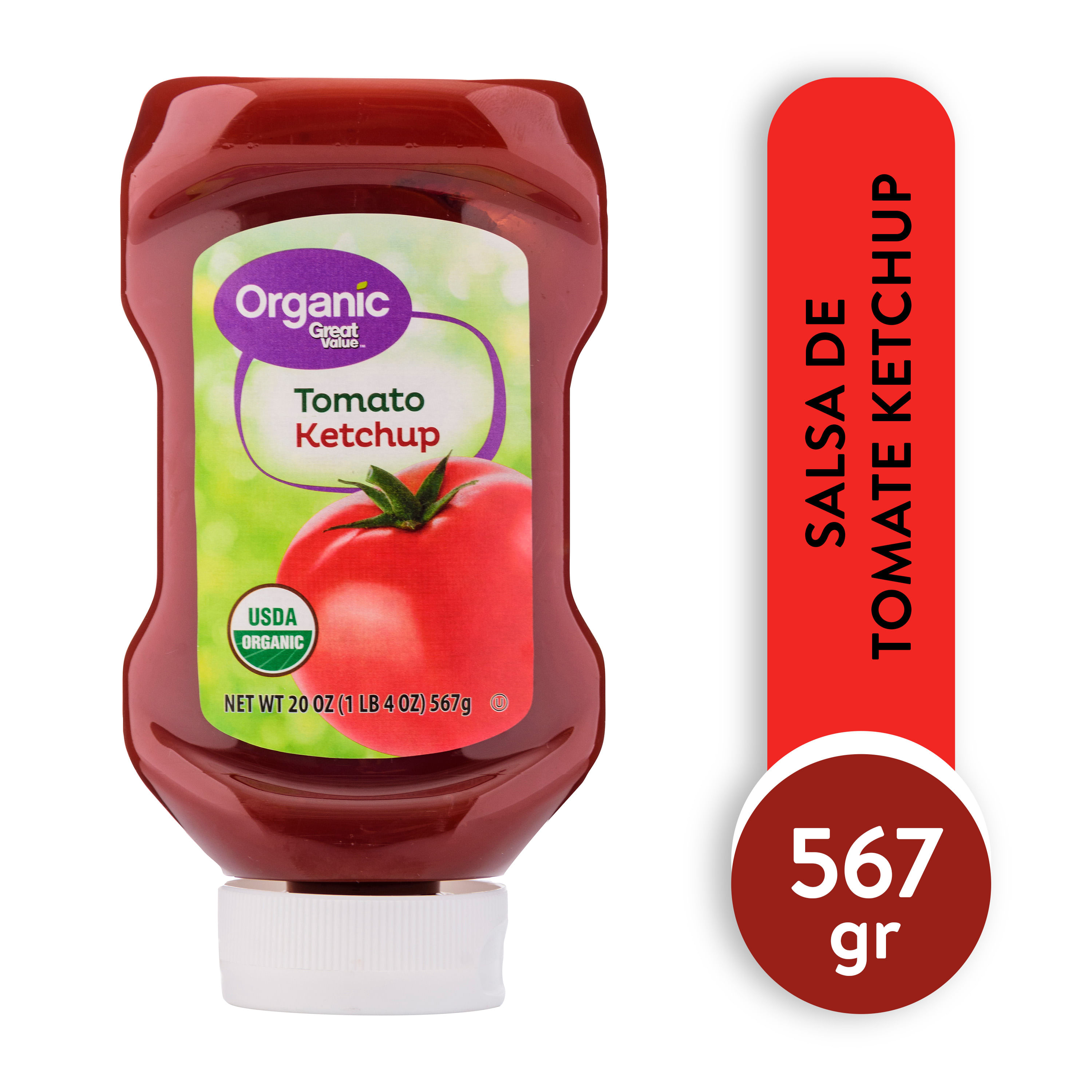 Comprar Salsa Great Value Tomate Organic Ketchup - 567gr | Walmart ...