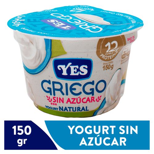 Yogurt Yes, Griego Natural Sin Azúcar - 150g