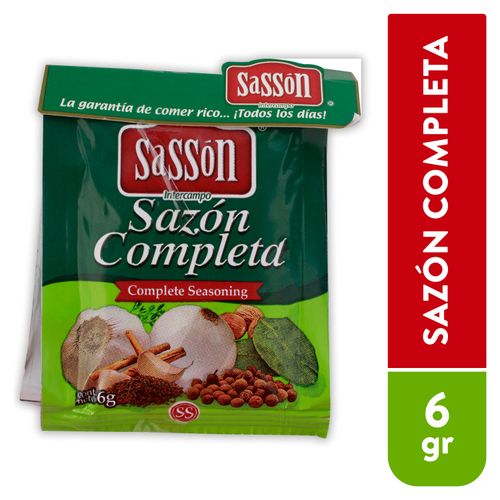 6 Pack Sazon Sasson Completa Sobre - 36gr