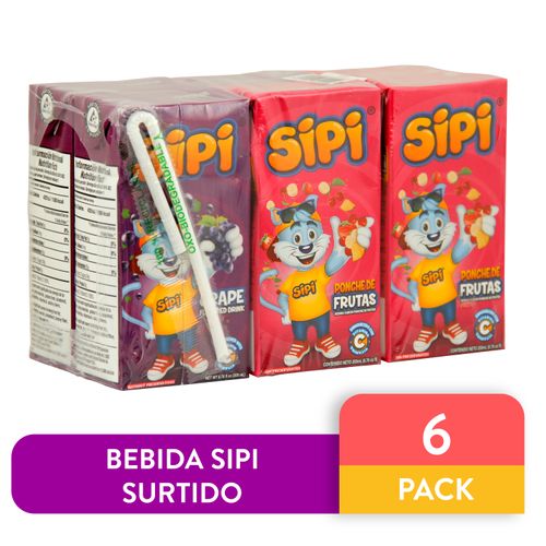 6 Pack Bebida Sipi Sinfonia Surtido - 1200ml