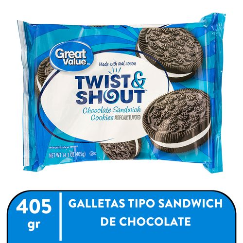 Galleta Great Value Chocolate Rellena Crema - 405 g