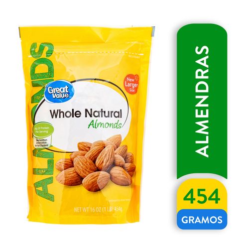 Almendras Great Value Natural - 708 g