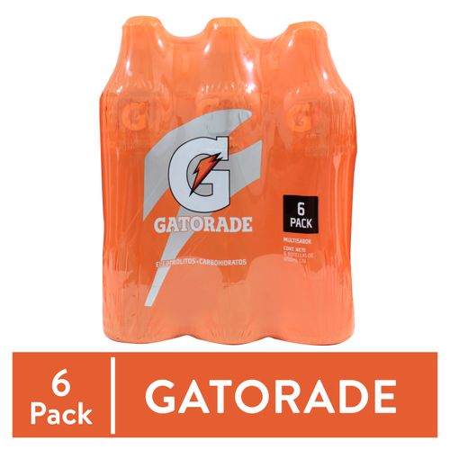 6 Pack  Hidratante Gatorade Surtido- 3600Ml