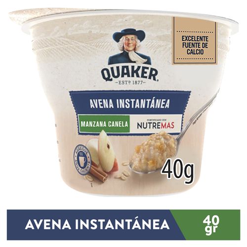 Avena Quaker Instantánea Manzana Y Canela - 40gr