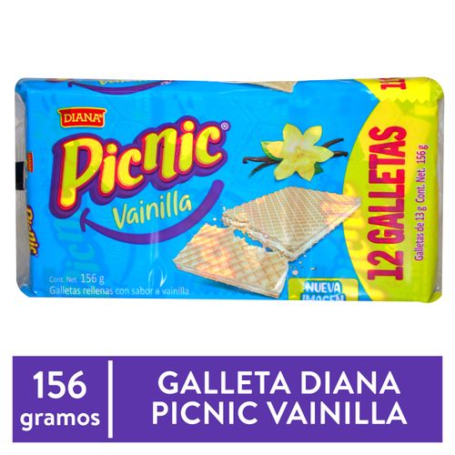 Galleta Diana Picnic sabor vainilla 12 pack - 156 g