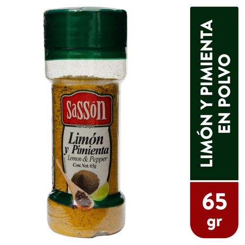 Especia En Polvo Sasson Limón Y Pimienta - 65g