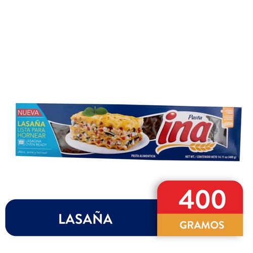 Pasta Ina Para Lasagna Lisa - 400gr