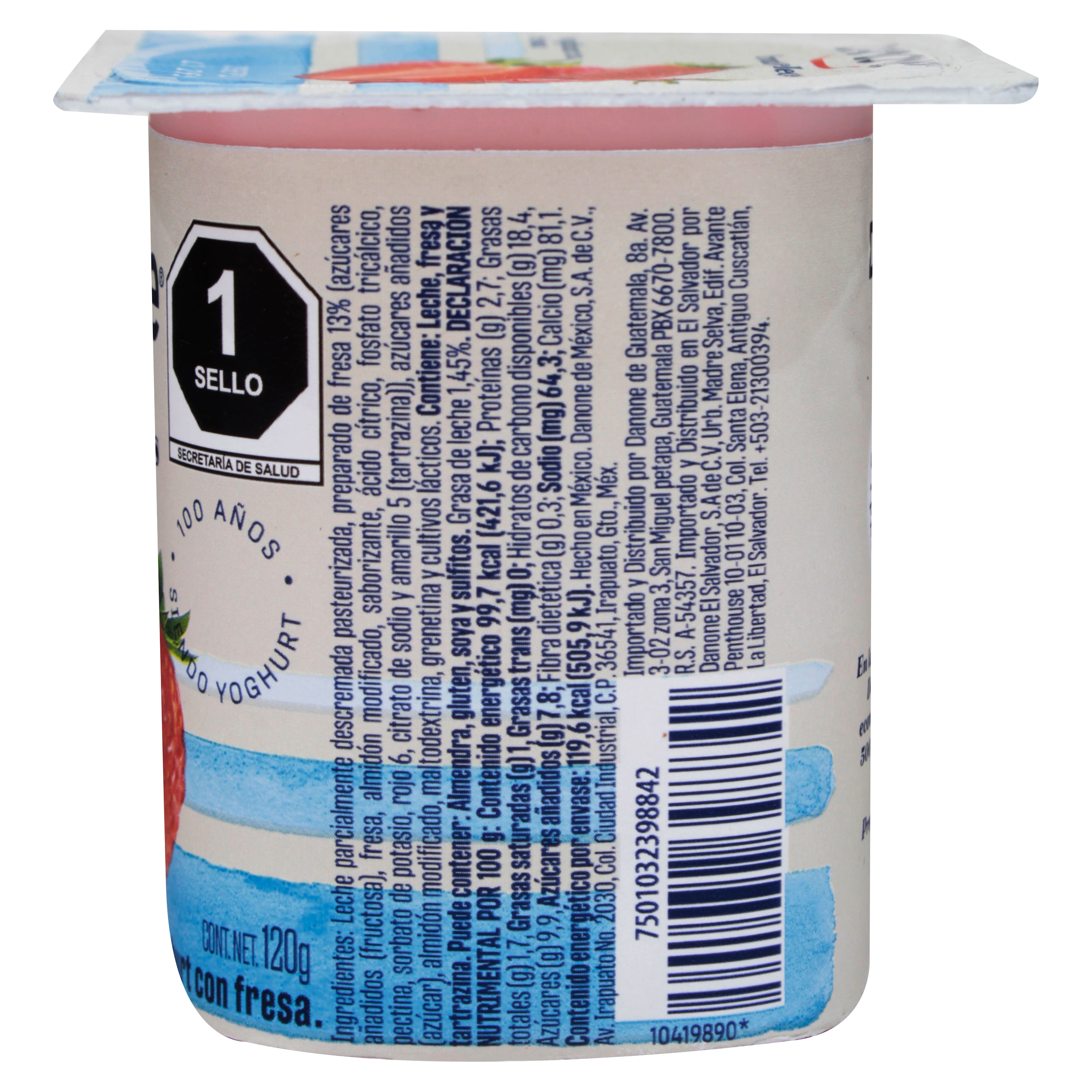 Yoghurt Danone con fresa 120 g - lagranbodega