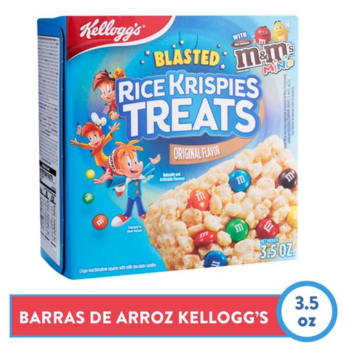 Barras Kelloggs Rice krispies m&m’s Sabor Original Caja - 100gr