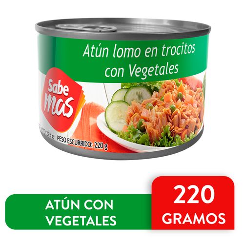 Atún Sabemas lomo en trocitos con vegetales en aceite - 295 g