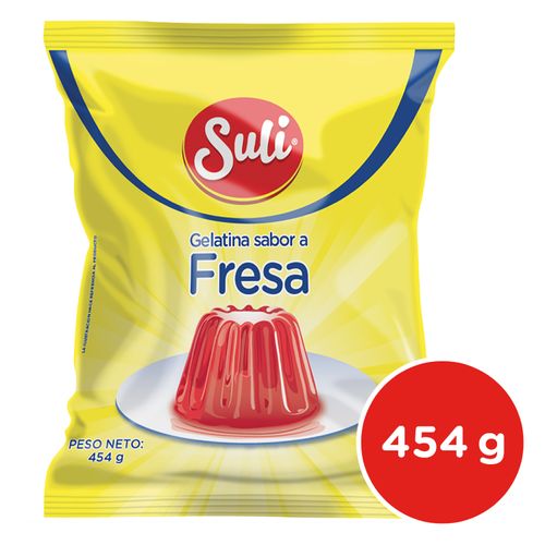 Gelatina Suli Fresa Bolsa 454Gr