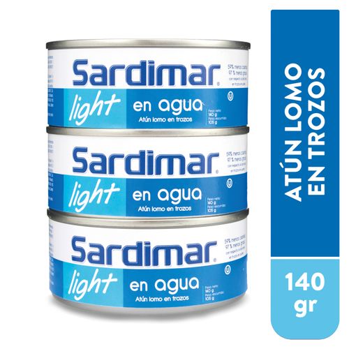 3Pack Atún Sardimar Liht En Agua - 420gr